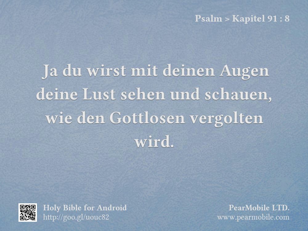 Psalm, Kapitel 91:8